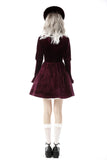 Elegantly Evil - Dark Red Gothic Frilly Dress