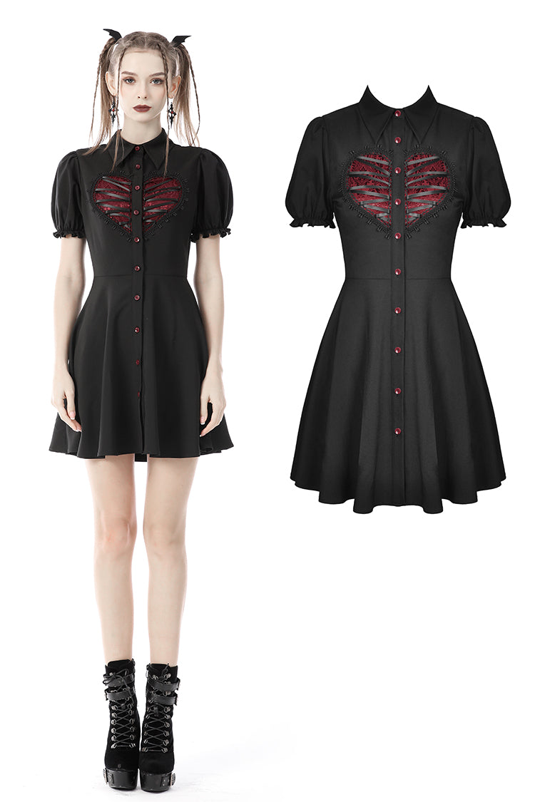 Her Heart ❤️: Gothic Lolita Black Heart Doll Dress