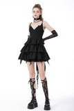 Undead - Strapped Frill Hem Distressed Dress