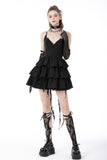 Undead - Strapped Frill Hem Distressed Dress