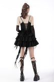 Undead - Strapped Frill Hem Distressed Dress