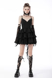 Undead - Strapped Frill Hem Distressed Dress