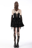 Undead - Strapped Frill Hem Distressed Dress