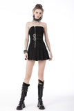 Pretty Pariah: Punkrock Zipper and Belt Strapless Dress