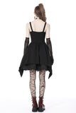 Panache: Black and Red Gothic Strap Short Dress