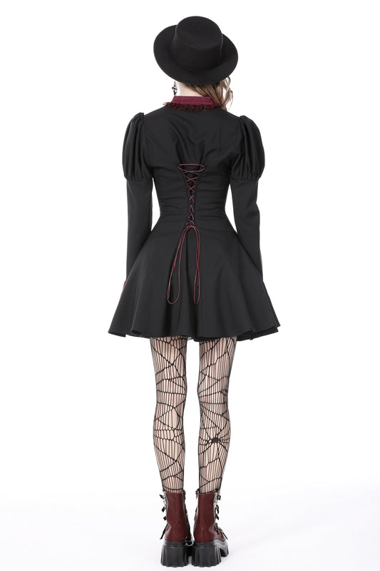 Nocnitsa: Gothic Black and Red Frilly Dress