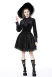 Mithridatism: Witchery Purple Black Shirt Collar Dress