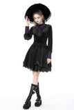 Mithridatism: Witchery Purple Black Shirt Collar Dress