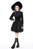 Mithridatism: Witchery Purple Black Shirt Collar Dress