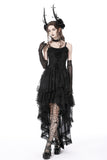 Gothic Nightfall - Dress with Tiered Skirt