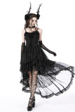 Gothic Nightfall - Dress with Tiered Skirt