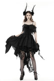 Twilight Serenade - Gothic Dress with Tiered Skirt