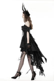 Twilight Serenade - Gothic Dress with Tiered Skirt