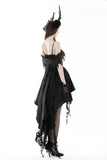 Twilight Serenade - Gothic Dress with Tiered Skirt