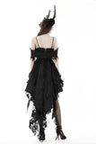 Twilight Serenade - Gothic Dress with Tiered Skirt