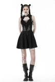 Mafia Bosswoman- Punk Sleeveless Dress with Choker and Fishnet