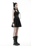 Mafia Bosswoman- Punk Sleeveless Dress with Choker and Fishnet