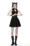 Mafia Bosswoman- Punk Sleeveless Dress with Choker and Fishnet