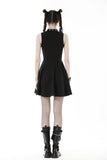 Mafia Bosswoman- Punk Sleeveless Dress with Choker and Fishnet