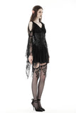 Eleonora - Gothic Mini Dress with Tiered Skirt