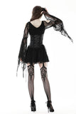 Eleonora - Gothic Mini Dress with Tiered Skirt