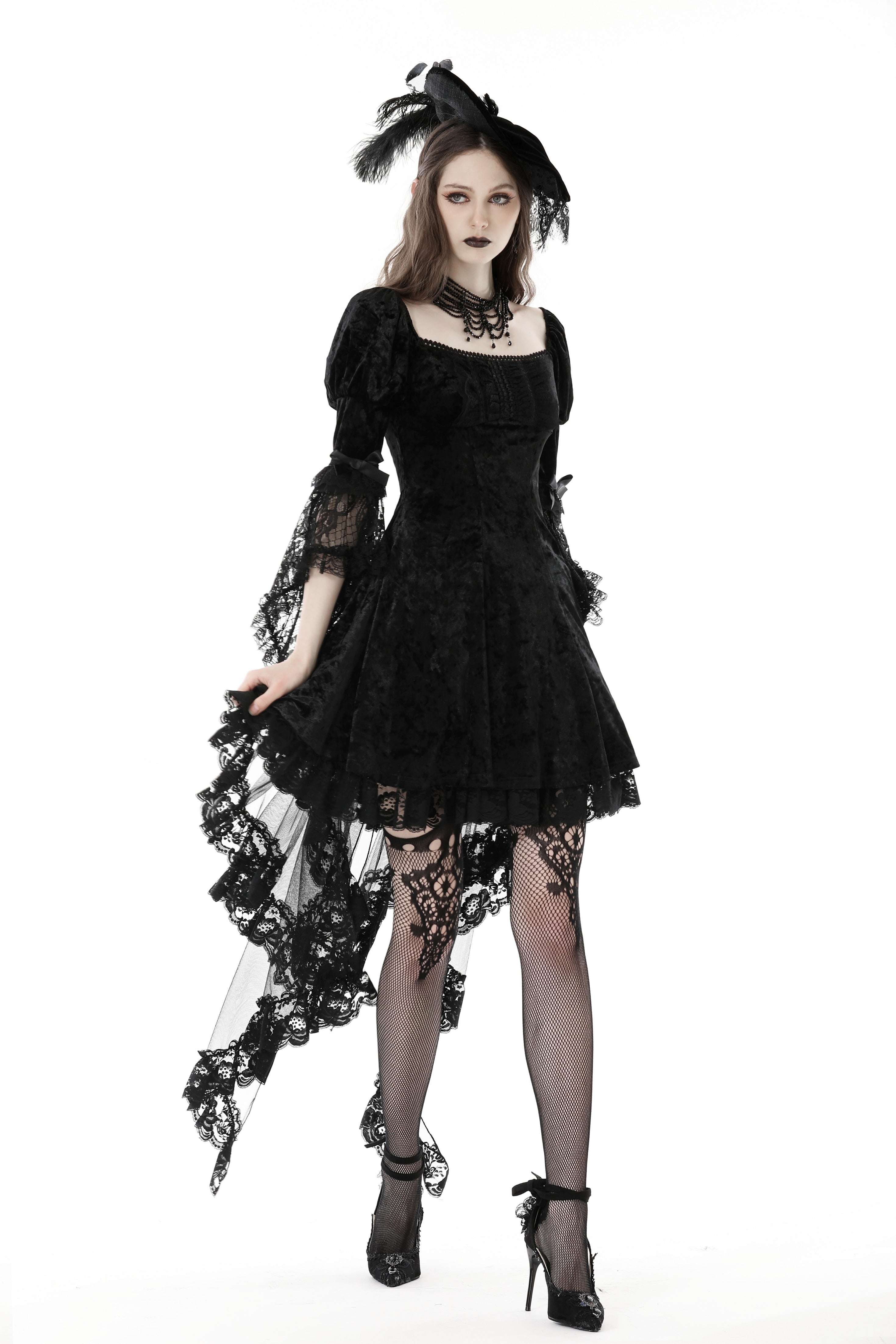 velvet dress gothic Lady Victoria: Victorian Gothic Black Velvet Dress – Dark in Love