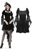 Lady Victoria: Victorian Gothic Black Velvet Dress