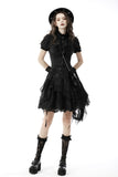 Obsidian Regalia : Victorian Gothic Frilly Blouse Top