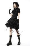 Obsidian Regalia : Victorian Gothic Frilly Blouse Top