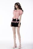 Sweet Death-Doll Collar Princess Shirt with Puffed Sleeves