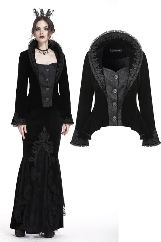 Empress of Eze: Gothic Velvet Luxe Jacket