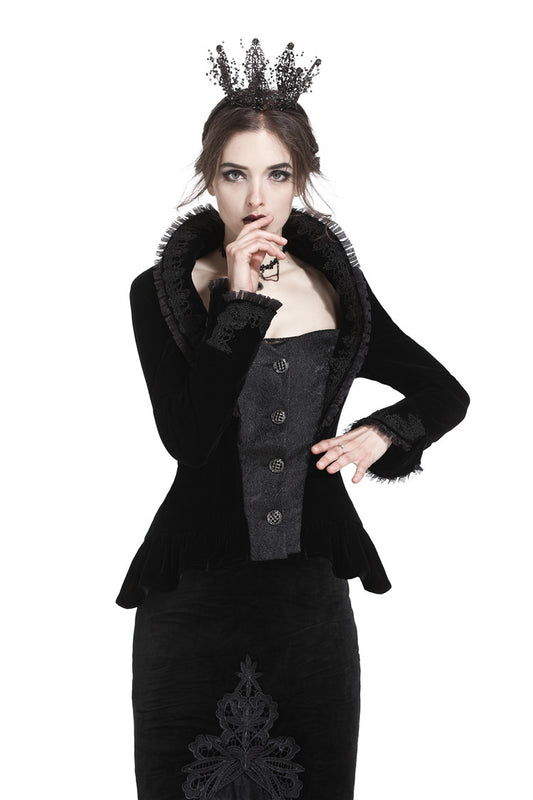 Empress of Eze: Gothic Velvet Luxe Jacket