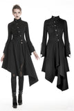 NON conformist: Punk long coat with asymmetrical hemline