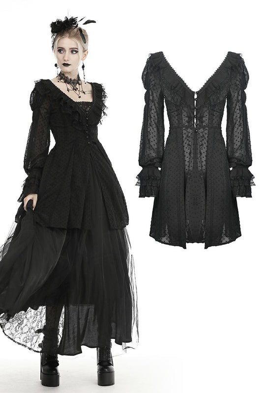 Dreariest: Romantic Goth Thin Frill Coat