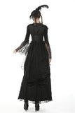 Wraith's Whispers: Victorian Gothic Bodice Corset with Overskirt