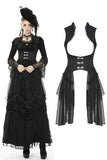 Wraith's Whispers: Victorian Gothic Bodice Corset with Overskirt