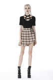 Moonlit Synth - Plaid Skirt