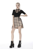 Moonlit Synth - Plaid Skirt