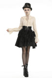 Retro Judith: Steampunk Gothic Easy Adjust Tiered Short Skirt