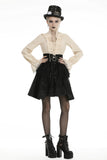 Retro Judith: Steampunk Gothic Easy Adjust Tiered Short Skirt