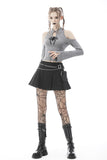 Renegade Concert- Miniskirt with Silver Chain, Clasp & Pocket