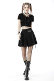 Aberration- Pleated Miniskirt with Pocket and Belt Add-ons