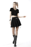 Aberration- Pleated Miniskirt with Pocket and Belt Add-ons