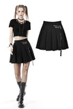 Aberration- Pleated Miniskirt with Pocket and Belt Add-ons