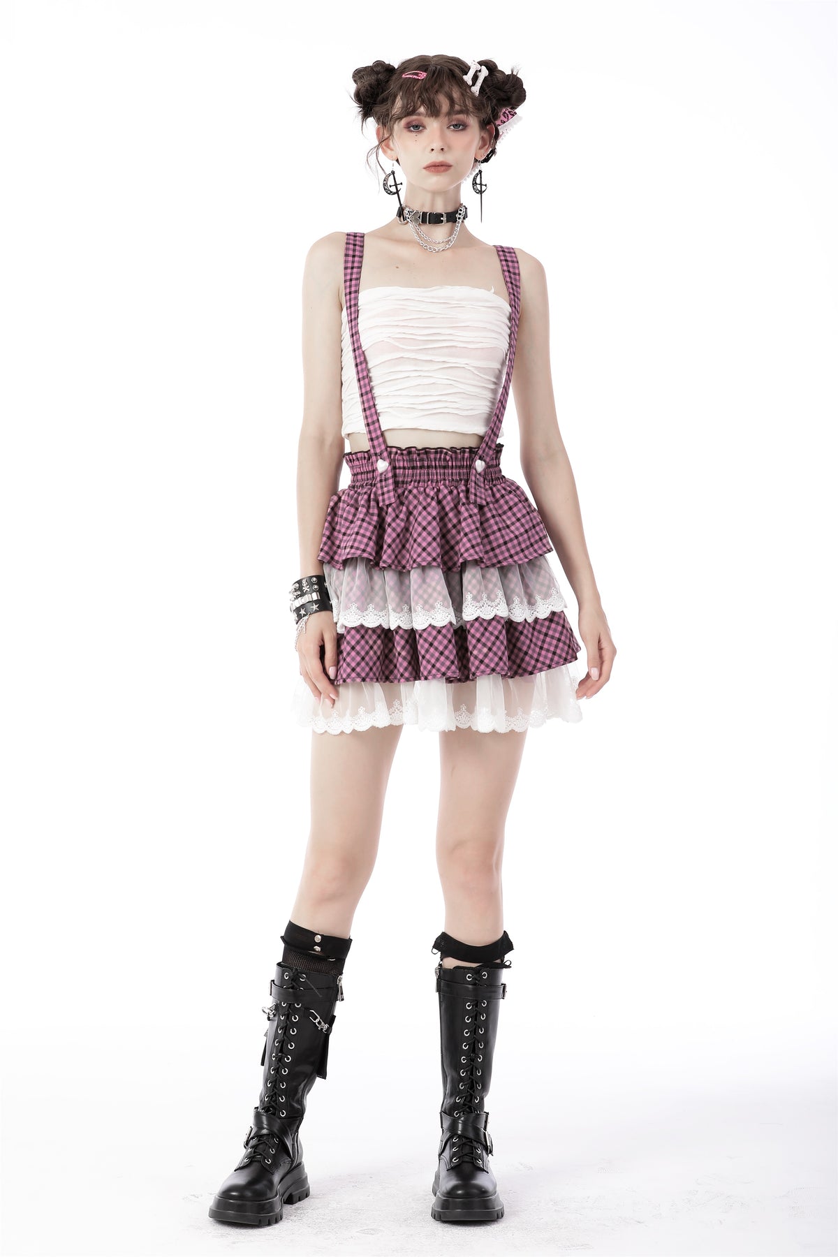 Pastel Nightmare - Punk Suspender Skirt