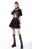 Vigilante- Punk Mini Skirt with Pleats and Belts