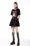 Vigilante- Punk Mini Skirt with Pleats and Belts