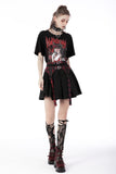 Vigilante- Punk Mini Skirt with Pleats and Belts