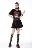 Vigilante- Punk Mini Skirt with Pleats and Belts