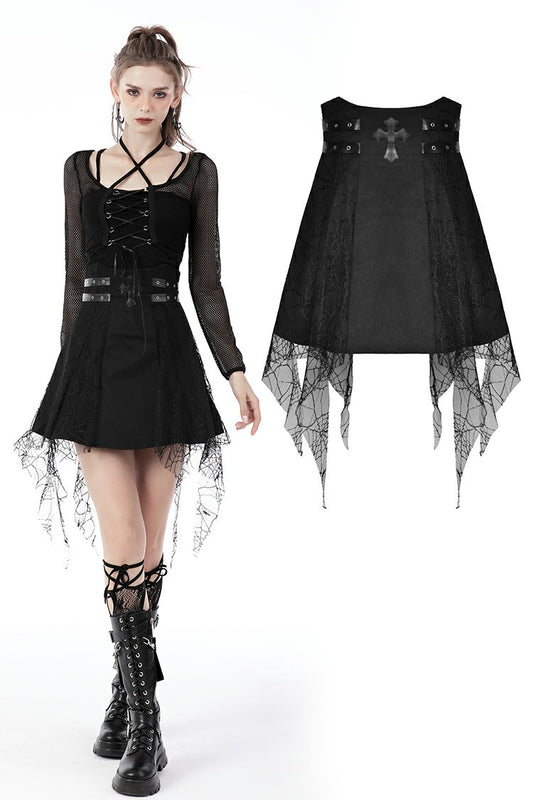 Cobwebs: Punk Spider Net Mini Skirt